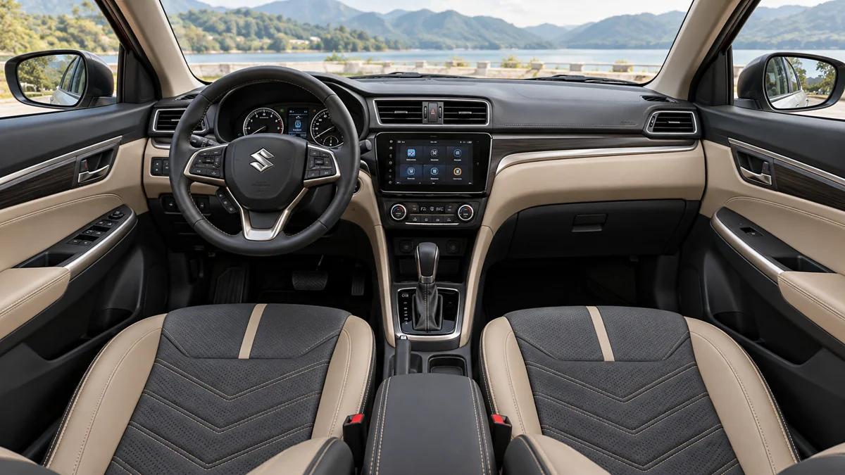 Gợi ý thiết kế lớp bọc ghế Suzuki đen và be