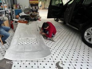 Bọc trần da xe Mercedes tại hệ thống Morcar