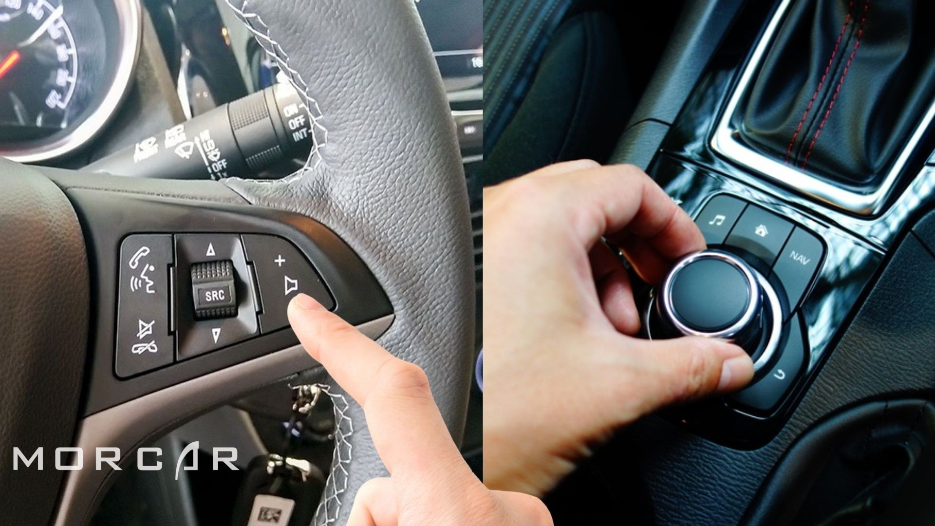 Điều khiển trên vô lăng và chuột