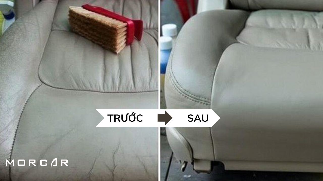 PỤC HỒI GHẾ DA Ô TÔ BỊ NỨT NẺ BẠC MÀU
