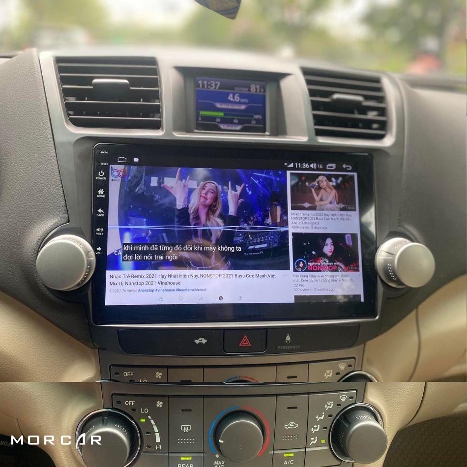MÀN HÌNH ANDROID TOYOTA HIGHLANDER 2009