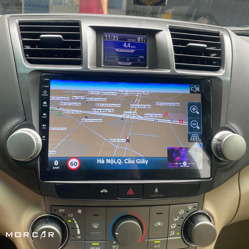 MÀN HÌNH ANDROID TOYOTA HIGHLANDER 2010
