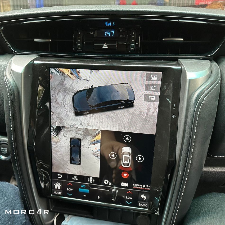 MÀN HÌNH TESLA FORTUNER LIỀN CAMERA 360
